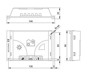 Technical drawing: Steca PR 03-05 PR 0303, PR 0505