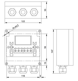 Technical drawing: Steca PR 2020 IP IP 65 Version