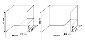 Technical drawing: Steca PF 166-H | PF 240-H Solar refrigerator/freezer