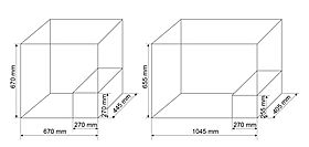 Dessins techniques: Steca PF 166-H | PF 240-H Réfrigérateur/congélateur bahut solaire