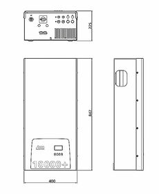 Technical drawing: StecaGrid 8000+ 3ph / StecaGrid 10000+ 3ph Always symmetrical