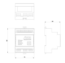 Technical drawing: StecaGrid SEM Smart Energy Manager