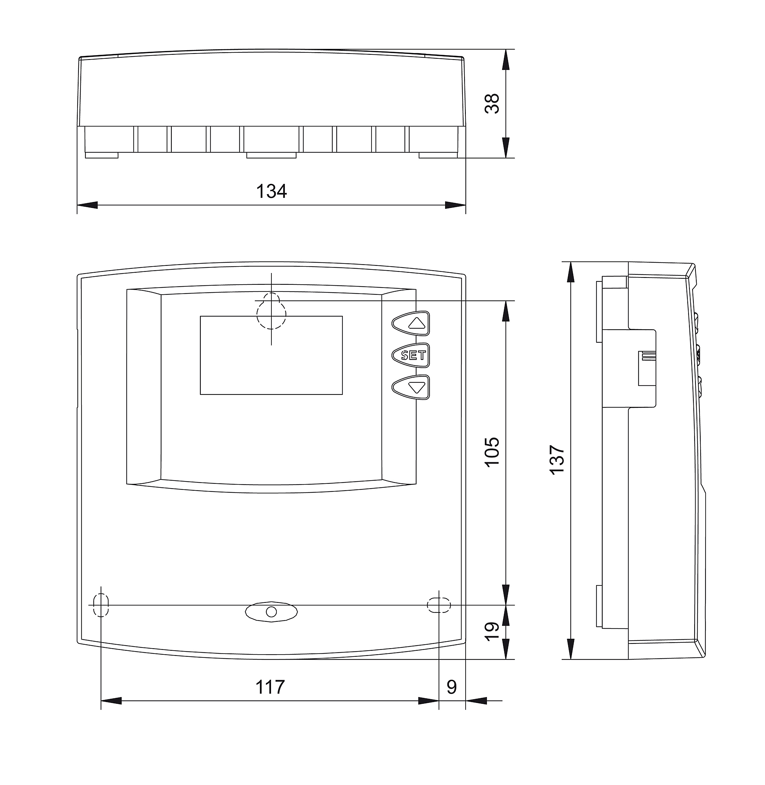 Steca TR 0201 technische Zeichnung