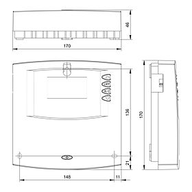 Technical drawing: Steca TH A603 M Heating circuit controller (Master)