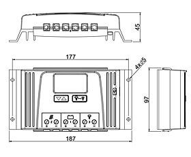 Technical drawing: Steca Solarix 2525, 4040