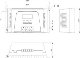 Technical drawing: Steca Solarix MPPT 3020, 5020