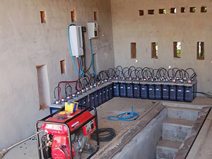 Solar electronics, PV off grid, inverter system, Africa, Madagascar, connection, Steca solar charge controller