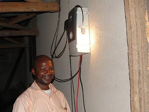 Solar electronics, PV off grid, inverter system, Africa, Tanzania, Steca PR 2020, Steca Solarix PI 1100