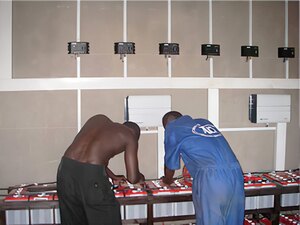 Solar electronics, PV off grid, inverter system, Africa, Rwanda, connection, Steca products