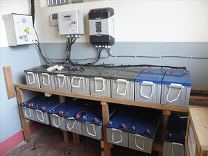 Solar electronics, PV off grid, inverter system, Africa, Tanzania, connection, Steca solar charge controller, Steca inverter