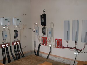 Solar electronics, PV off grid, telekom system, Africa, Madagascar, connection, Steca Power Tarom