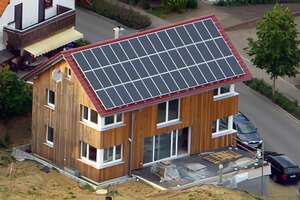 Solartechnik, ref_pv,Photovoltaics, Germany, ochsenhausen, framehouse, Roof-mounted system, 8,55 kWp