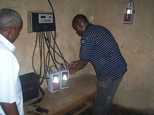 Ref Solar Home System Uganda Installing Charging station Mukono District 3 web